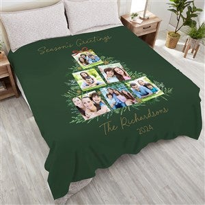 Holiday Moments Personalized Christmas 90x90 Plush Queen Fleece Blanket - 48800-QU