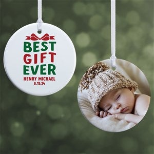 Best Christmas Gift Personalized Baby Ornament- 2.85quot; Glossy - 2 Sided - 48812-2