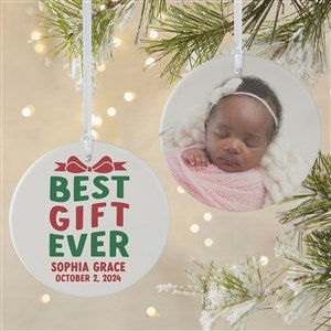 Best Christmas Gift Personalized Baby Ornament- 3.75quot; Matte - 2 Sided - 48812-2L