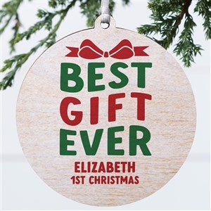 Best Christmas Gift Personalized Baby Ornament- 3.75quot; Wood - 1 Sided - 48812-1W