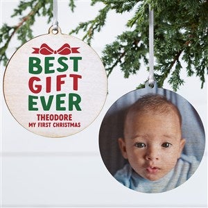 Best Christmas Gift Personalized Baby Ornament- 3.75quot; Wood - 2 Sided - 48812-2W