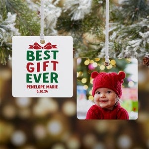 Best Christmas Gift Personalized Baby Ornament- 2.75quot; Metal - 2 Sided - 48812-2M