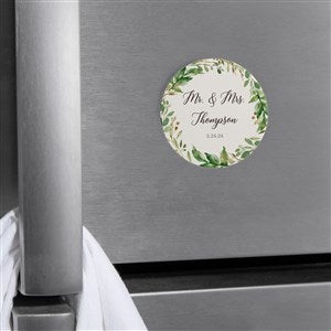 Laurels Of Love Personalized Metal Round Magnet - 48821
