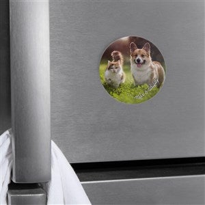 Pet Photo Personalized Metal Round Magnet - 48832