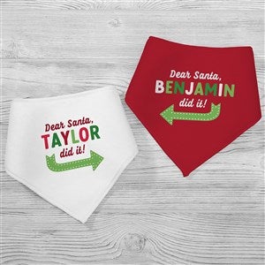 They Did It Personalized Christmas Bandana Bibs- Set of 2 - 48837-BB