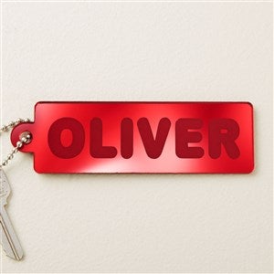 Classic Style Personalized Red Acrylic Keychain - 48847-R