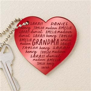 Grateful Heart Personalized Acrylic Keychain - Red - 48849-R