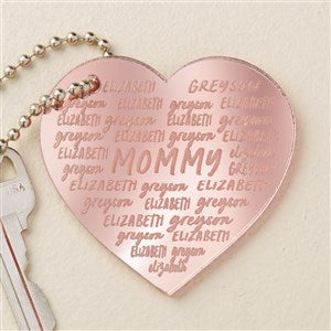 Grateful Heart Personalized Rose Gold Acrylic Keychain - 48849-RG