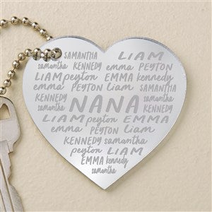 Grateful Heart Personalized Silver Acrylic Keychain - 48849-S