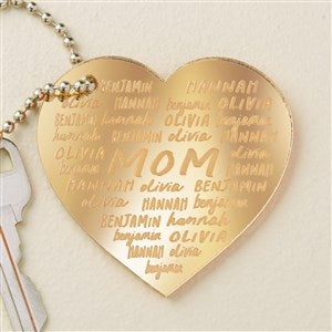 Grateful Heart Personalized Gold Acrylic Keychain - 48849-G