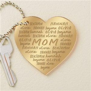 Grateful Heart Personalized Acrylic Keychain - Gold - 48849-G