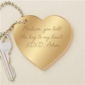 Write Your Own Personalized Gold Mirrored Acrylic Keychain - 48850-G