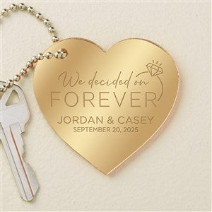 Were Engaged Personalized Gold Mirrored Acrylic Keychain - 48852-G