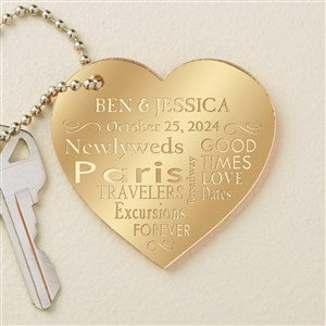 Our Life Together Personalized Heart Keychain - Gold - 48855-G