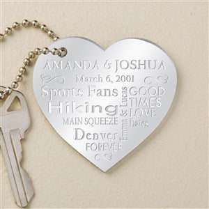 Our Life Together Personalized Heart Keychain - Silver - 48855-S