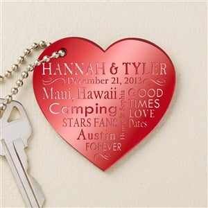 Our Life Together Personalized Heart Keychain - Red - 48855-R