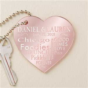 Our Life Together Personalized Heart Keychain - Rose Gold - 48855-RG