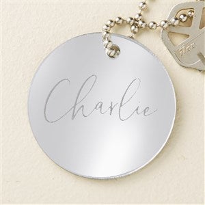 Trendy Script Personalized Acrylic Keychain - Silver - 48858-S