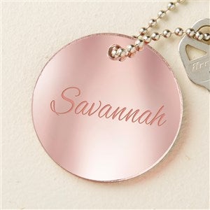 Classic Celebrations Personalized Rose Gold Mirrored Acrylic Keychain - 48859-RG