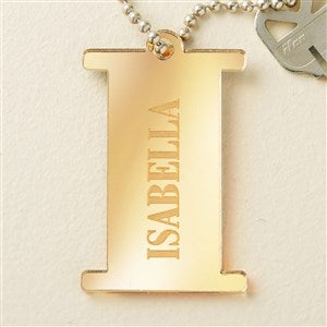 Initial and Name Personalized Gold Acrylic Keychain - 48861-G