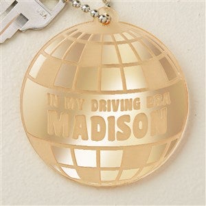 Disco Ball Personalized Gold Mirrored Acrylic Keychain - 48863-G