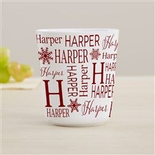 Christmas Snowflake Repeating Name Personalized Kids Cup - 48909-C