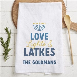 Hanukkah Puns Personalized Tea Towel - 48916