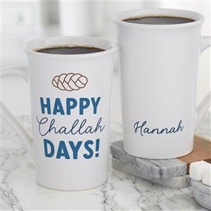 Hanukkah Puns Personalized Latte Mug - 16 oz. White - 48919-U