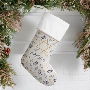 Spirit of Hanukkah Personalized Ivory Stockings - 48953-I