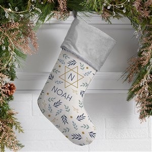 Spirit of Hanukkah Personalized Grey Stockings - 48953-GR