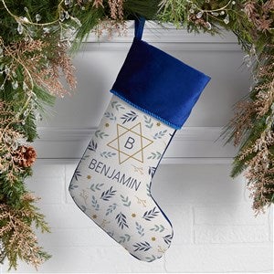 Spirit of Hanukkah Personalized Blue Stockings - 48953-BL