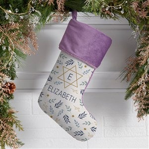 Spirit of Hanukkah Personalized Purple Stockings - 48953-P