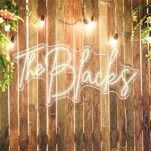 Trendy Wedding Personalized Neon Sign- 25 - 48964D-25