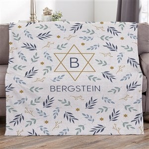 Spirit of Hanukkah Personalized 50x60 Plush Fleece Blanket - 48965-F