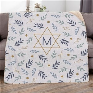 Spirit of Hanukkah Personalized 50x60 Sherpa Blanket - 48965-S