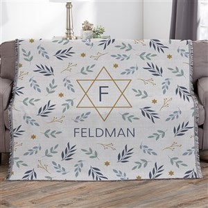 Spirit of Hanukkah Personalized 56x60 Woven Throw - 48965-A