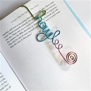 Custom Swirl Name Bookmark-Rainbow - 48981D-R