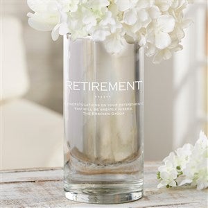 Retirement Engraved Glass Vase - 48997