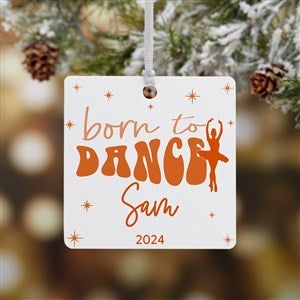 Dance Personalized Square Photo Ornament- 2.75quot; Metal - 1 Sided - 49002-1M