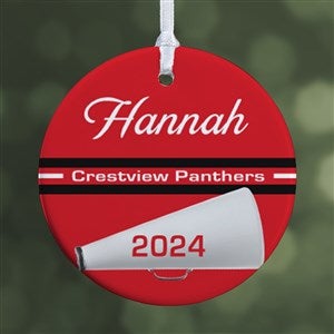 Cheer Personalized Ornament- 2.85quot; Glossy - 1 Sided - 49003-1S