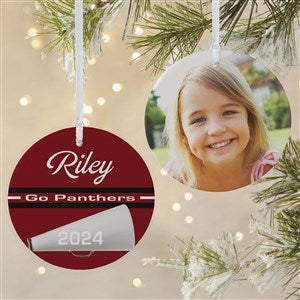 Cheer Personalized Photo Ornament-3.75quot; Matte - 2 Sided - 49003-2L