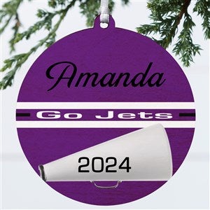 Cheer Personalized Ornament-3.75quot; Wood - 1 Sided - 49003-1W