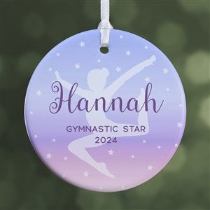 Gymnastics Personalized Ornament- 2.85quot; Glossy - 1 Sided - 49004-1S