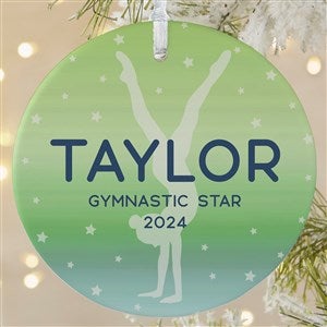 Gymnastics Personalized Ornament-3.75quot; Matte - 1 Sided - 49004-1L