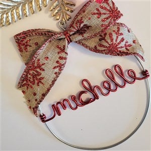 Personalized Round Wire Name Ornament - 49020D