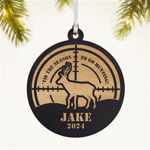 Hunting Personalized 2 Piece Wood Ornament- Black - 49042-BLK