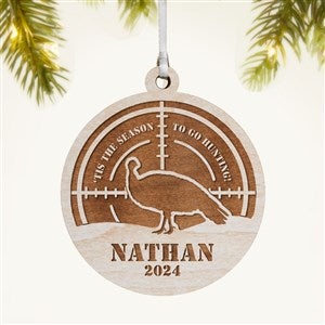 Hunting Personalized 2 Piece Wood Ornament- Whitewash - 49042-W