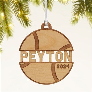 Tennis Personalized Wood Ornament- Natural - 49048-N