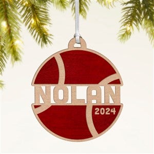 Tennis Personalized Wood Ornament- Red Maple - 49048-R