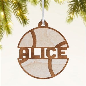 Tennis Personalized Wood Ornament- Whitewash - 49048-W